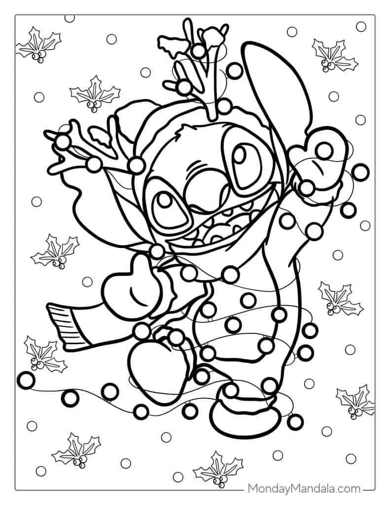 115+ Stitch and Lilo Coloring Printable 5