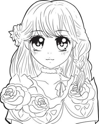 anime lineart manga coloring pages printable jpg