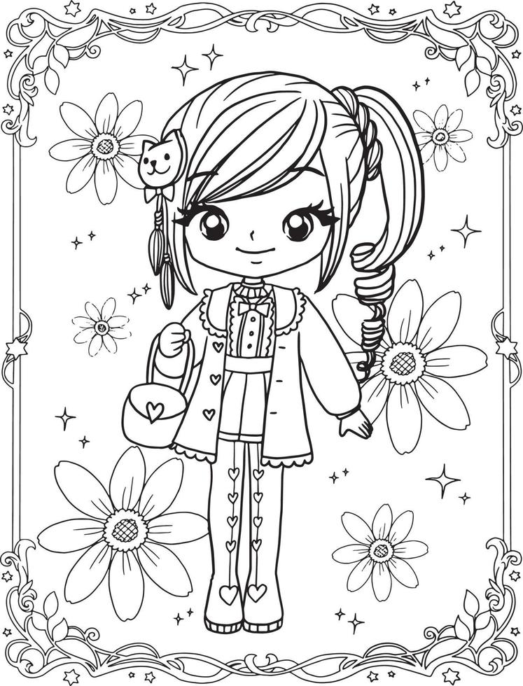 anime lineart manga coloring pages printable jpg