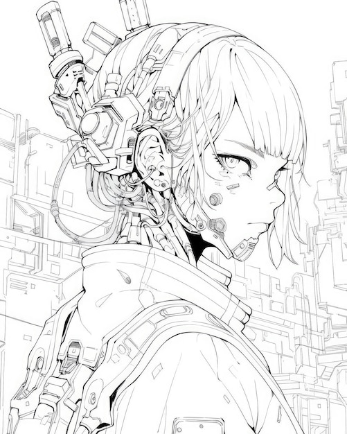 120 Anime Lineart Manga Coloring Pages Printable 89