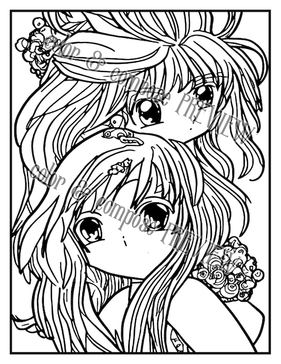 anime lineart manga coloring pages printable jpg