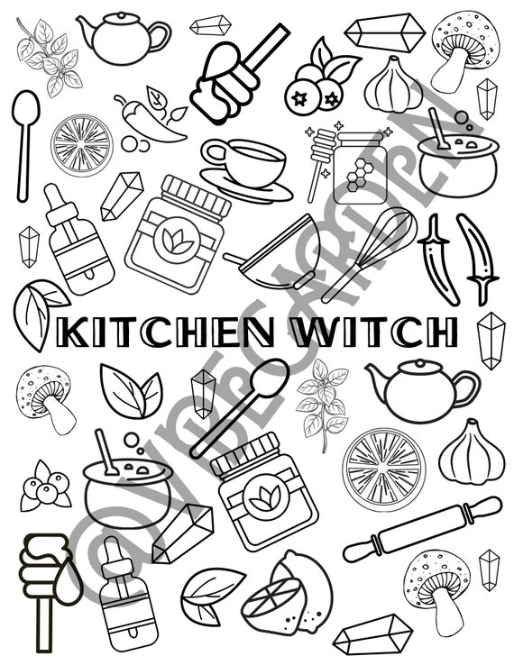 128+ Coloring Pages Kitchen Utensils Printable 15