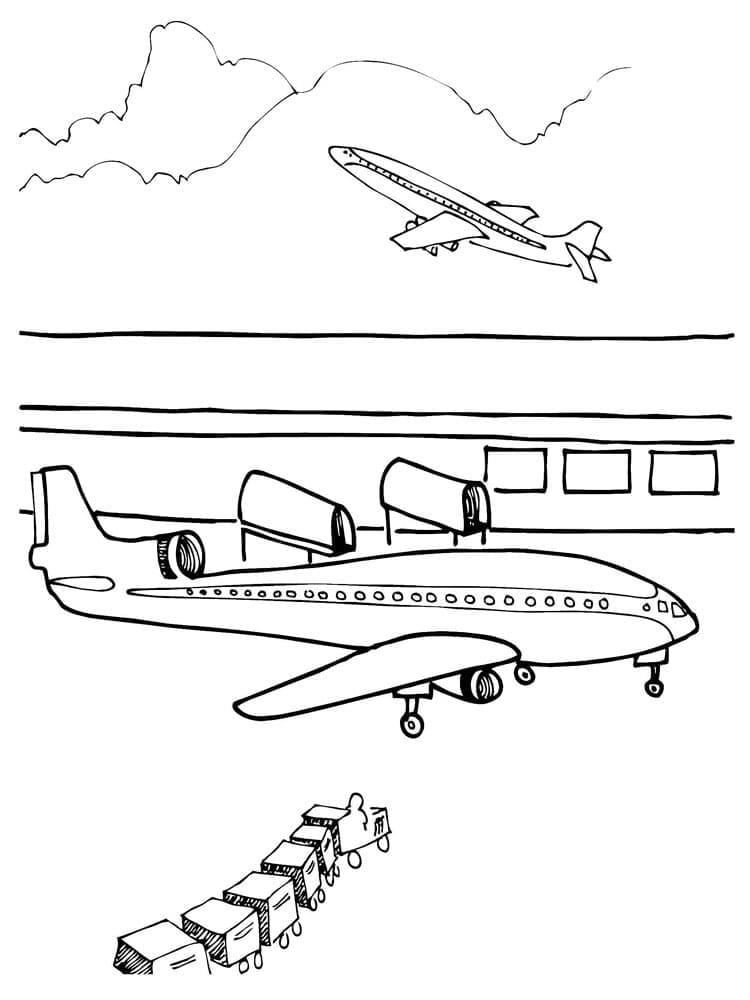 181 Airport Coloring Pages Printable 10