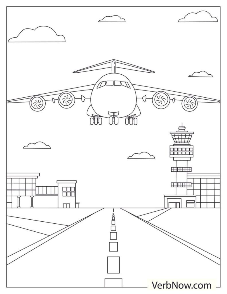 181 Airport Coloring Pages Printable 15