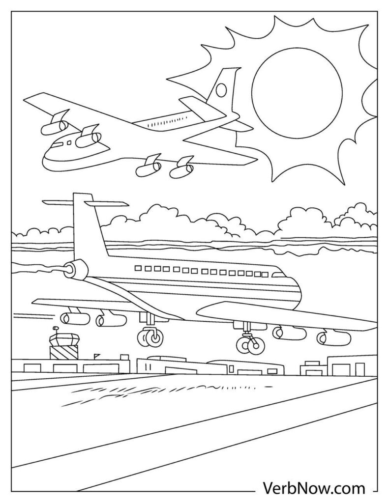 181 Airport Coloring Pages Printable 85