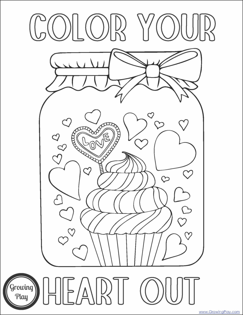 200 Printable Cute Heart Coloring Pages 8