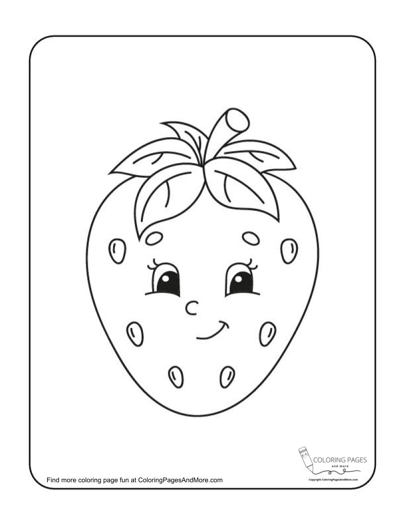 50+ Strawberries Coloring Pages 6