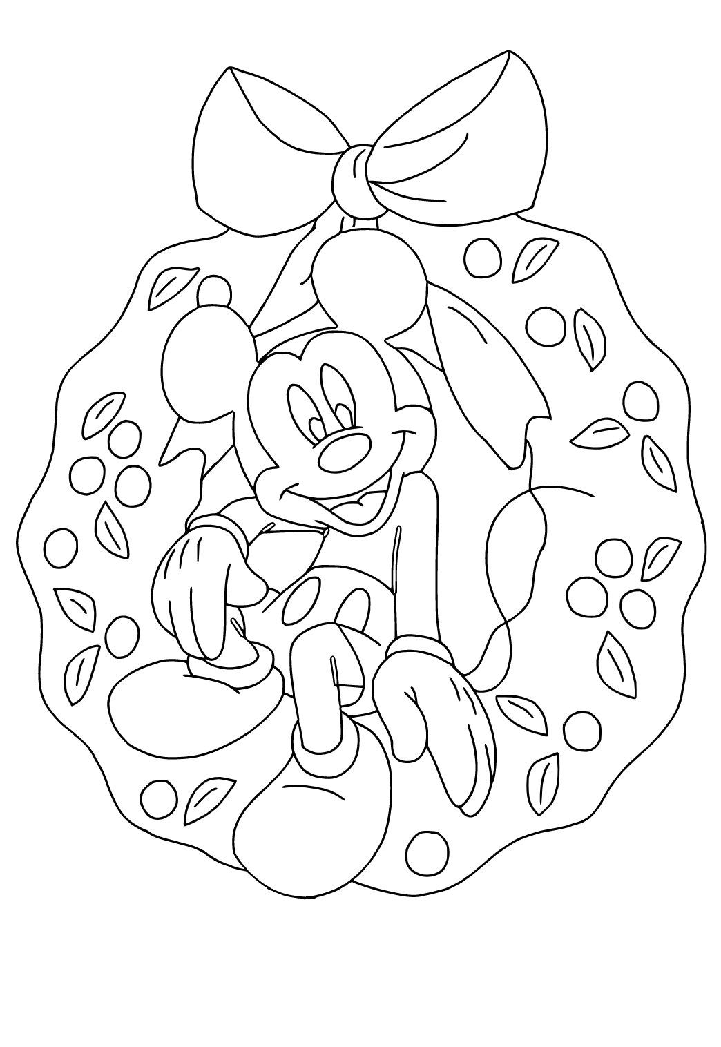 100 Mickey Mouse Christmas Coloring Pages Printable 20