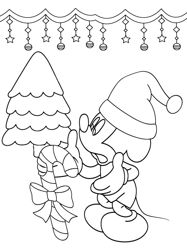 mickey mouse christmas coloring pages printable jpg