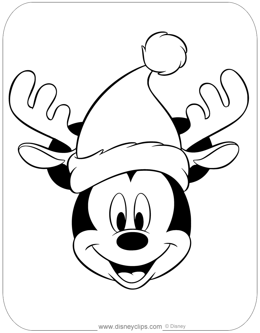 mickey mouse christmas coloring pages printable jpg