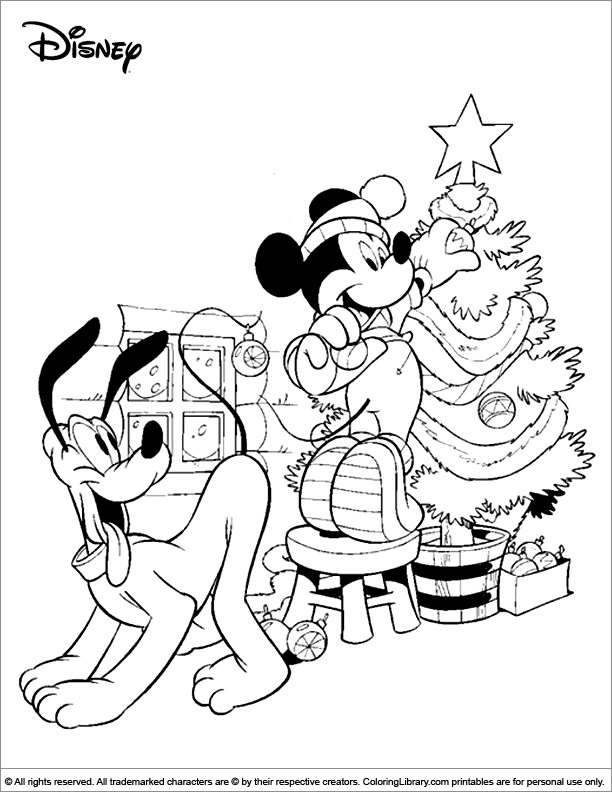 mickey mouse christmas coloring pages printable jpg