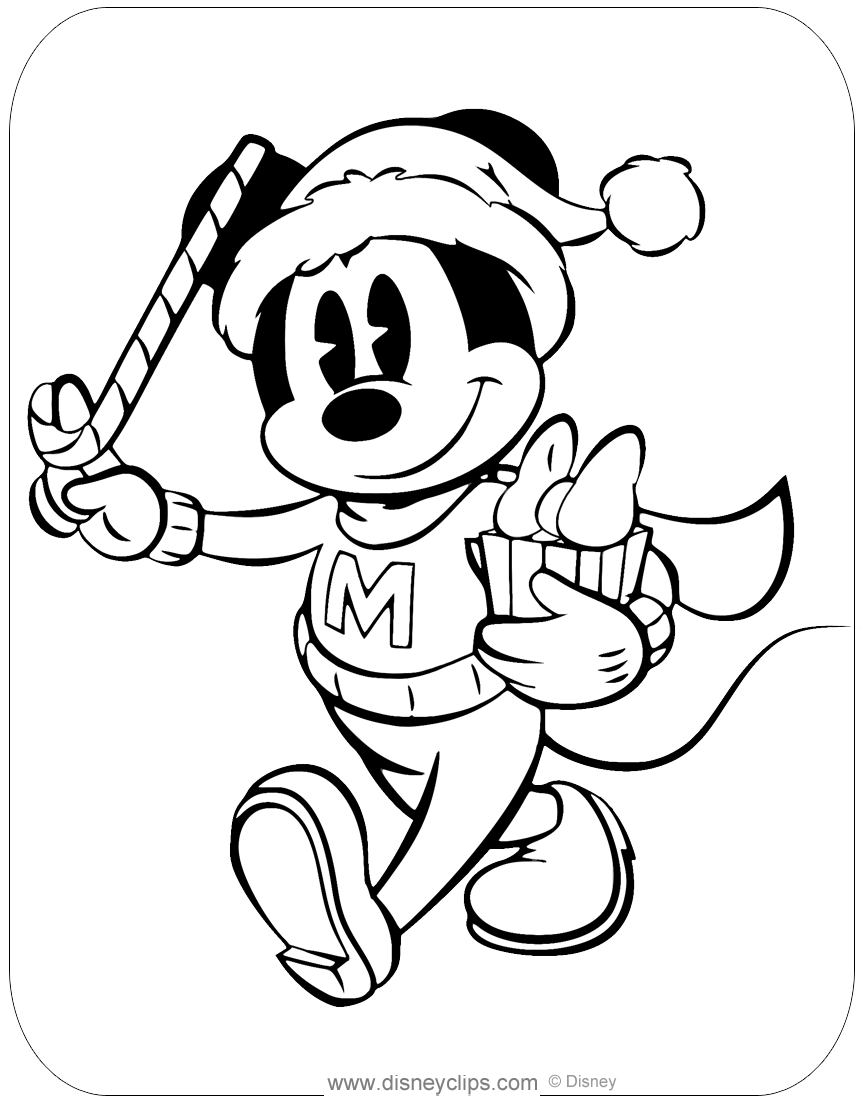 mickey mouse christmas coloring pages printable jpg