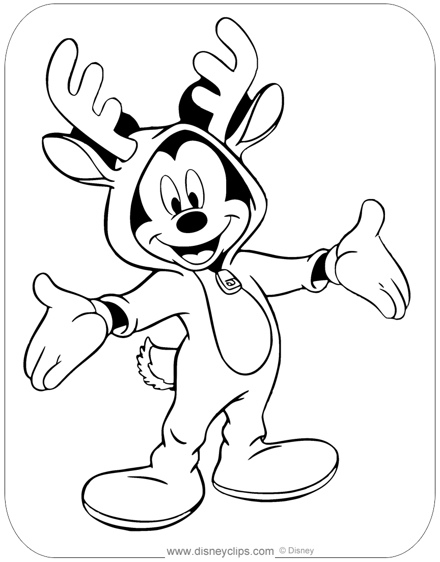 mickey mouse christmas coloring pages printable jpg