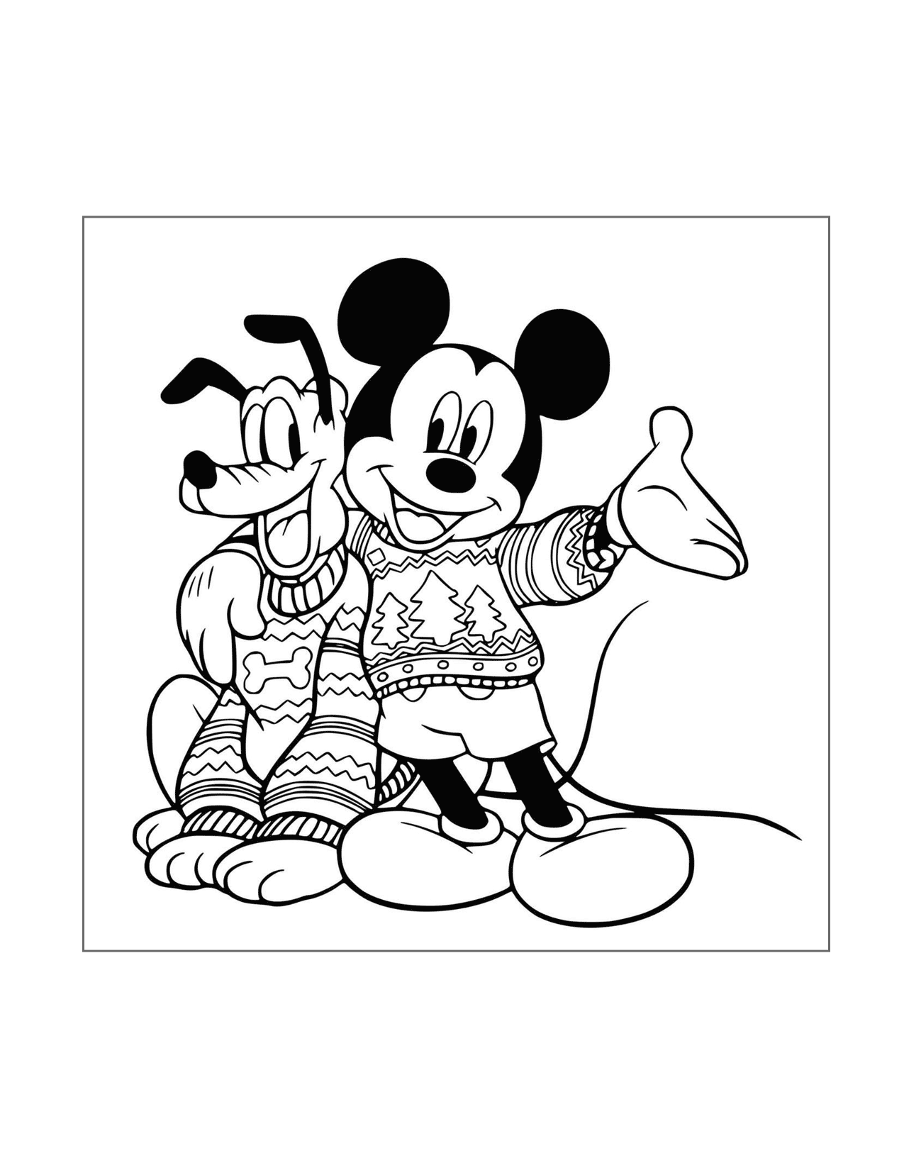 mickey mouse christmas coloring pages printable jpg