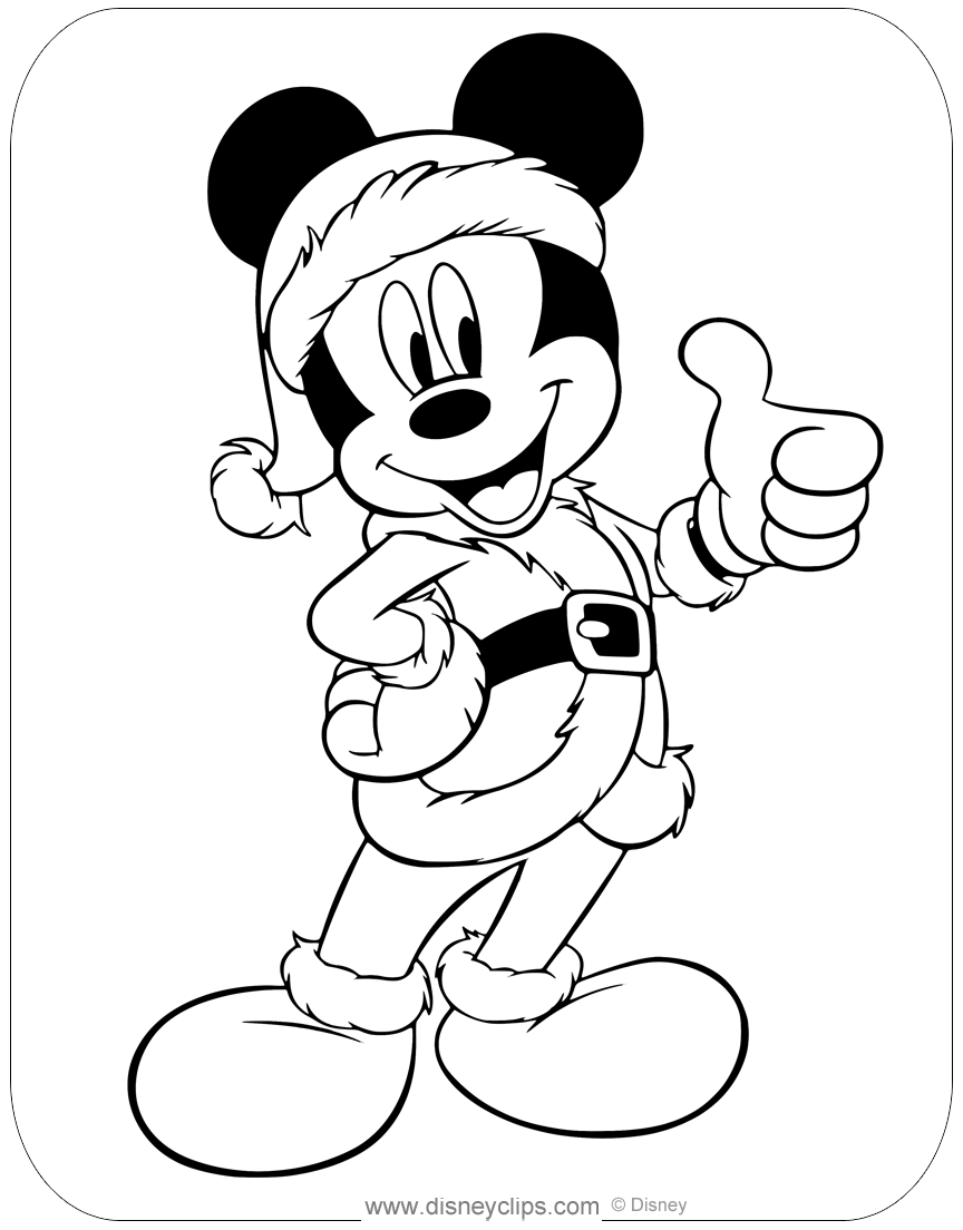 mickey mouse christmas coloring pages printable jpg