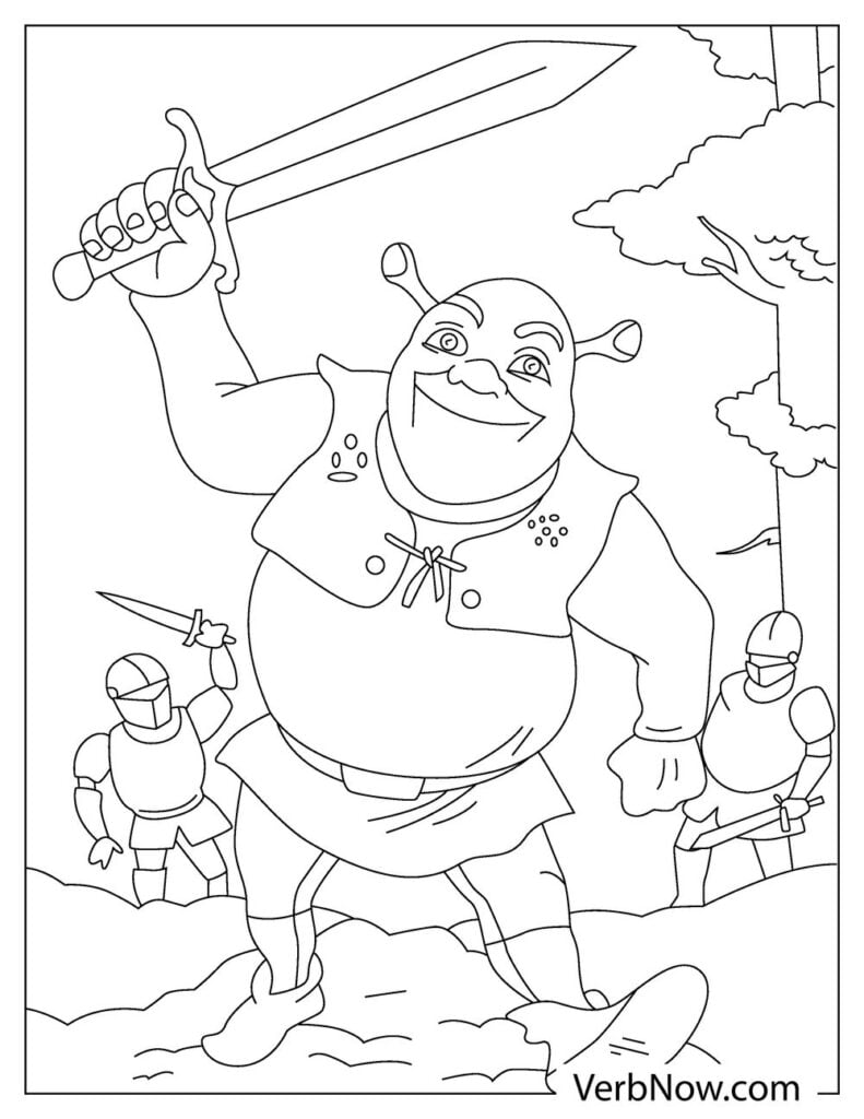 free printable shrek coloring pages for kids jpg