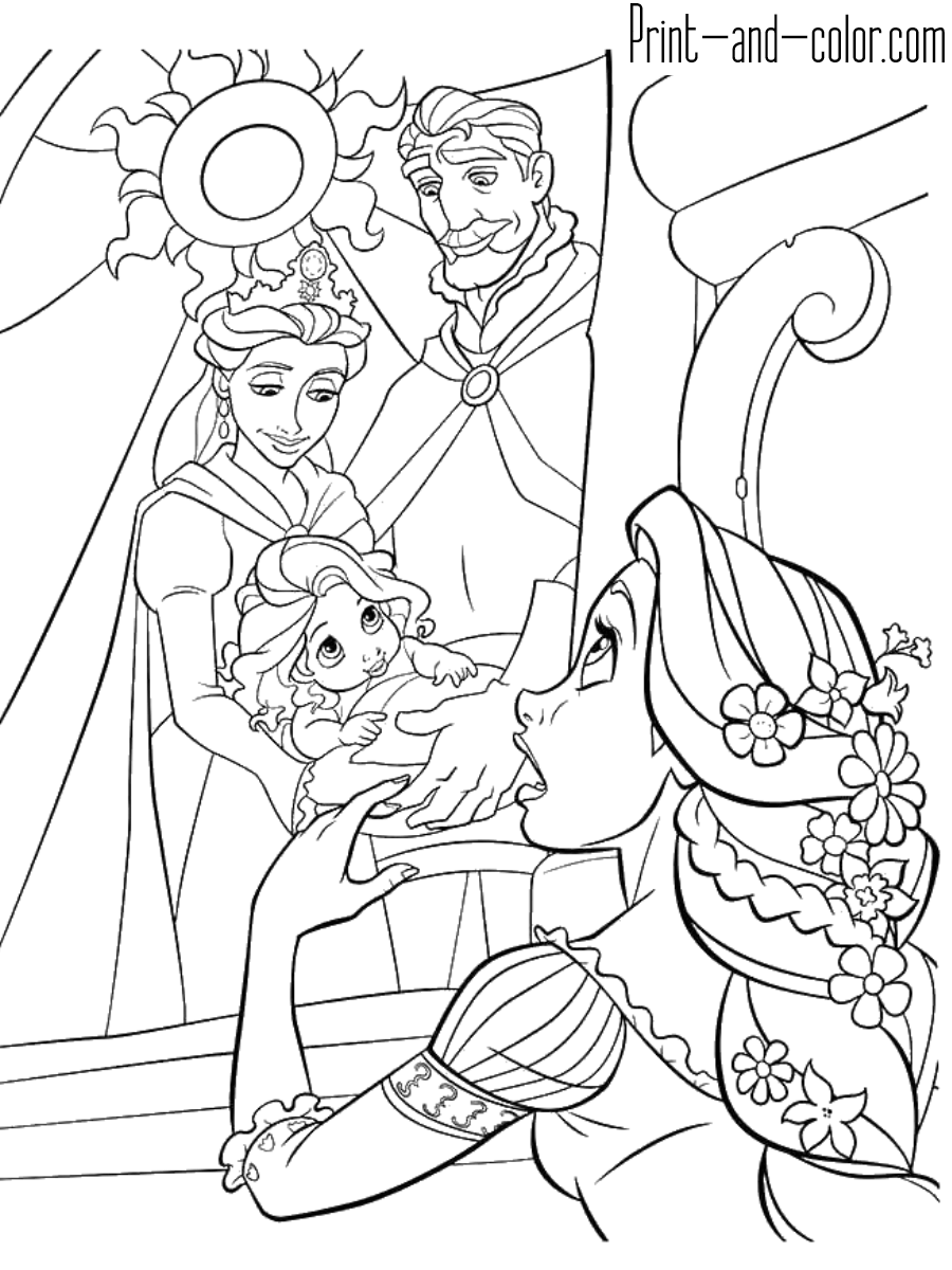 rapunzel coloring pages printable jpg