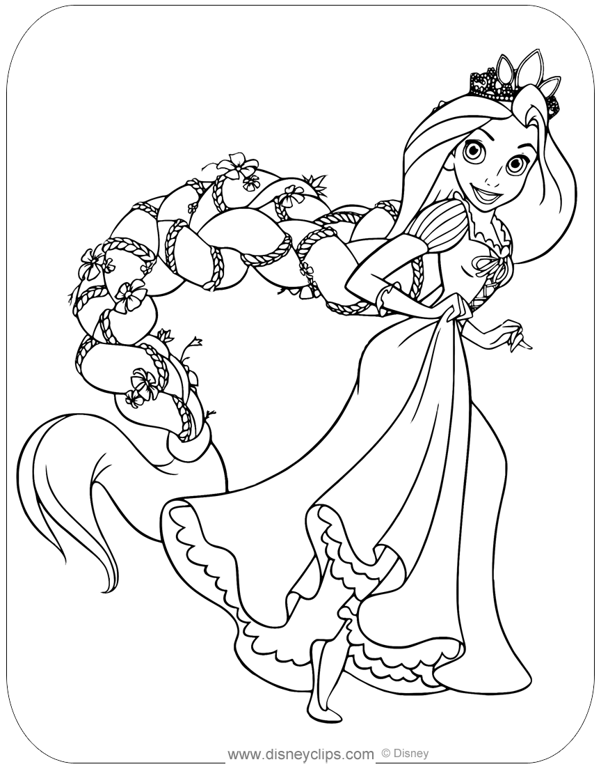 rapunzel coloring pages printable jpg