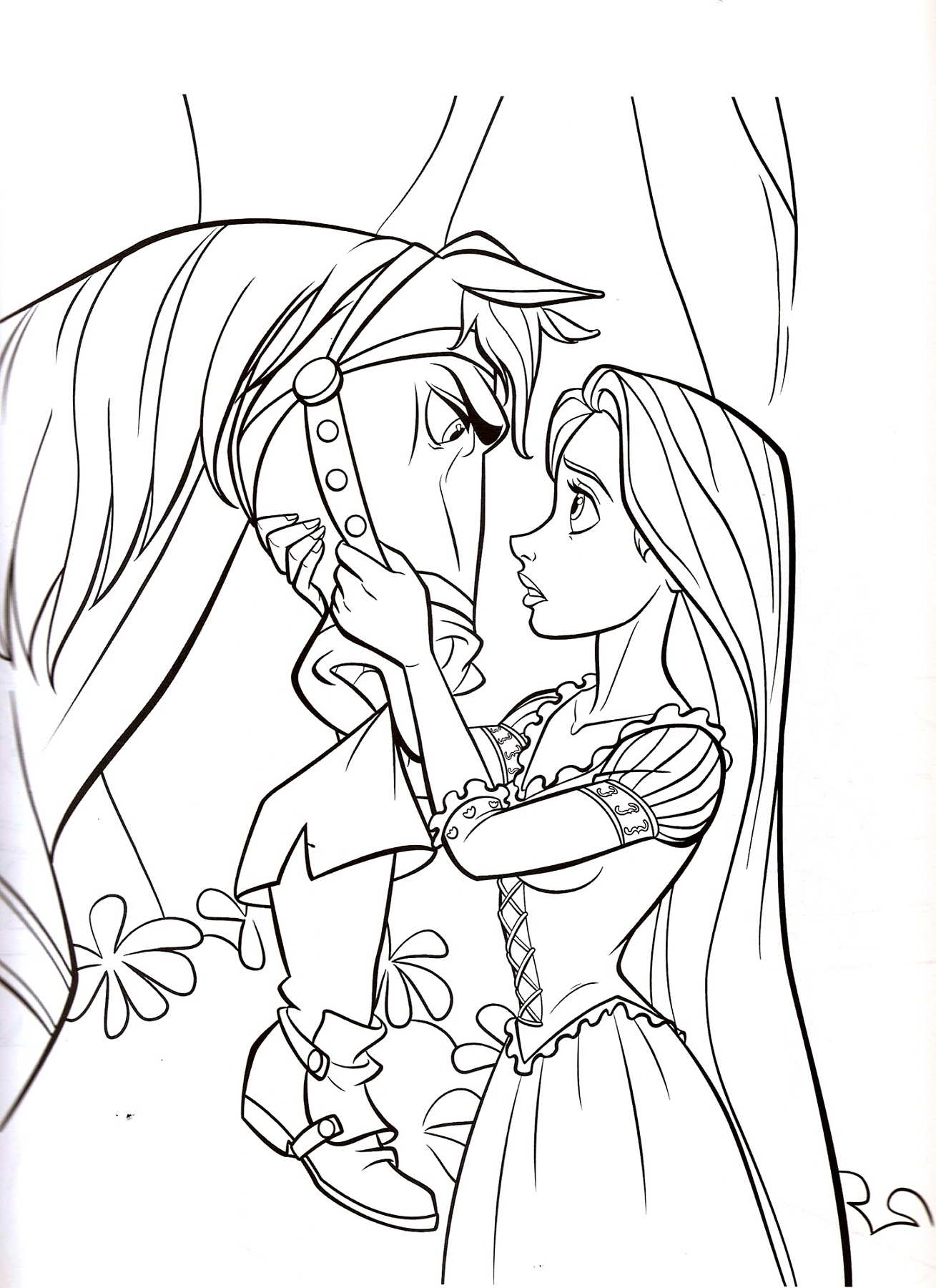 rapunzel coloring pages printable jpg