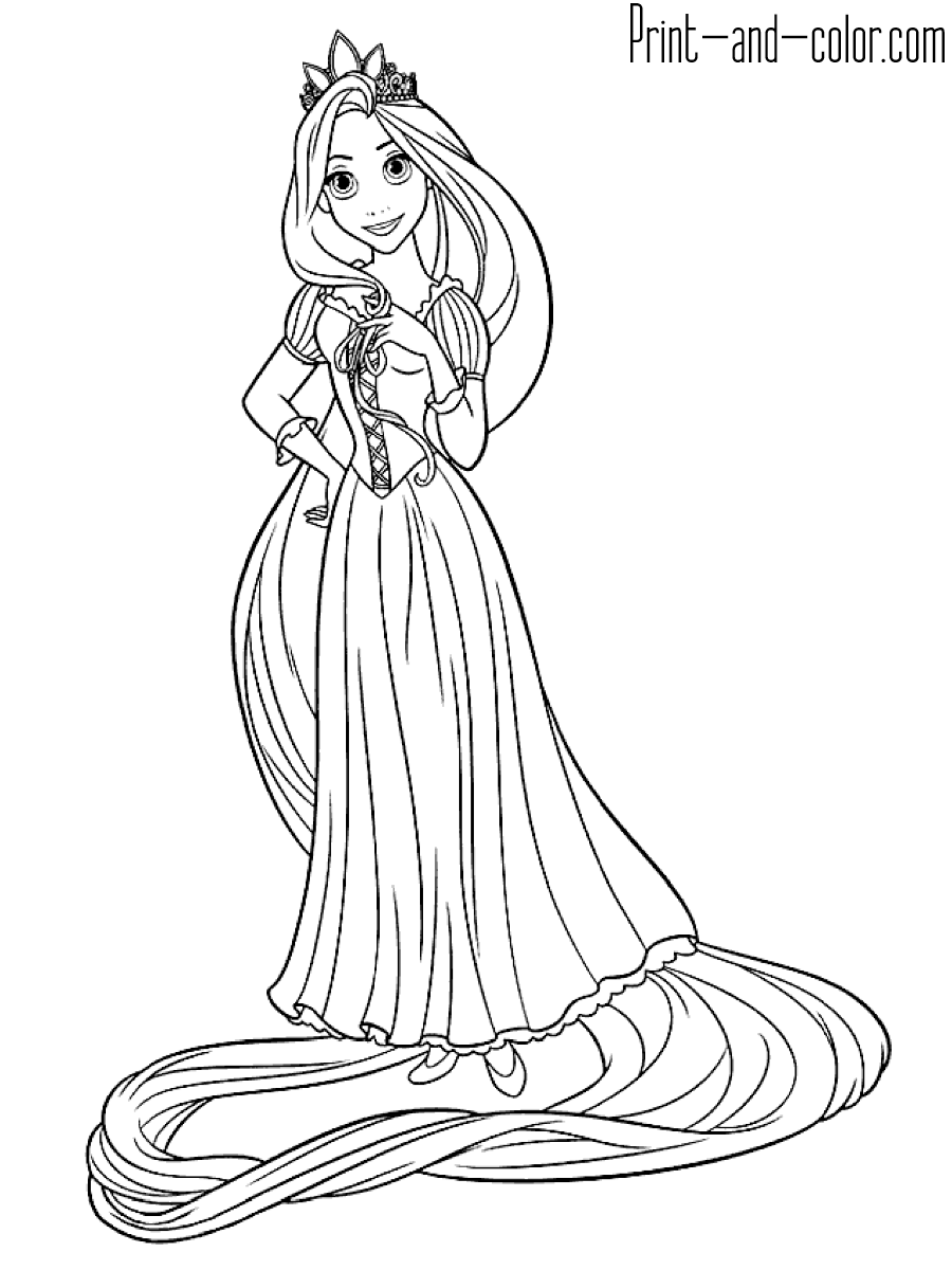 rapunzel coloring pages printable jpg