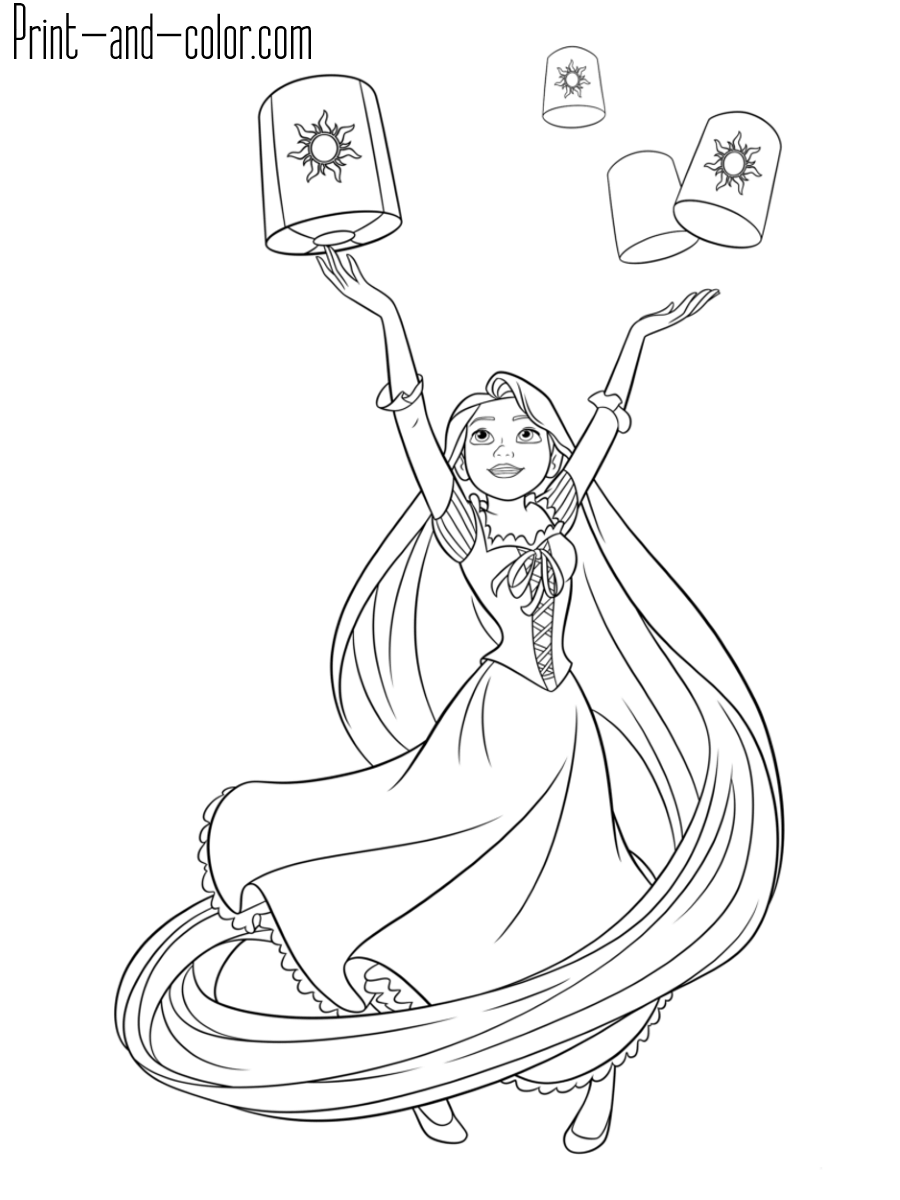 103 Rapunzel Coloring Pages Printable 99