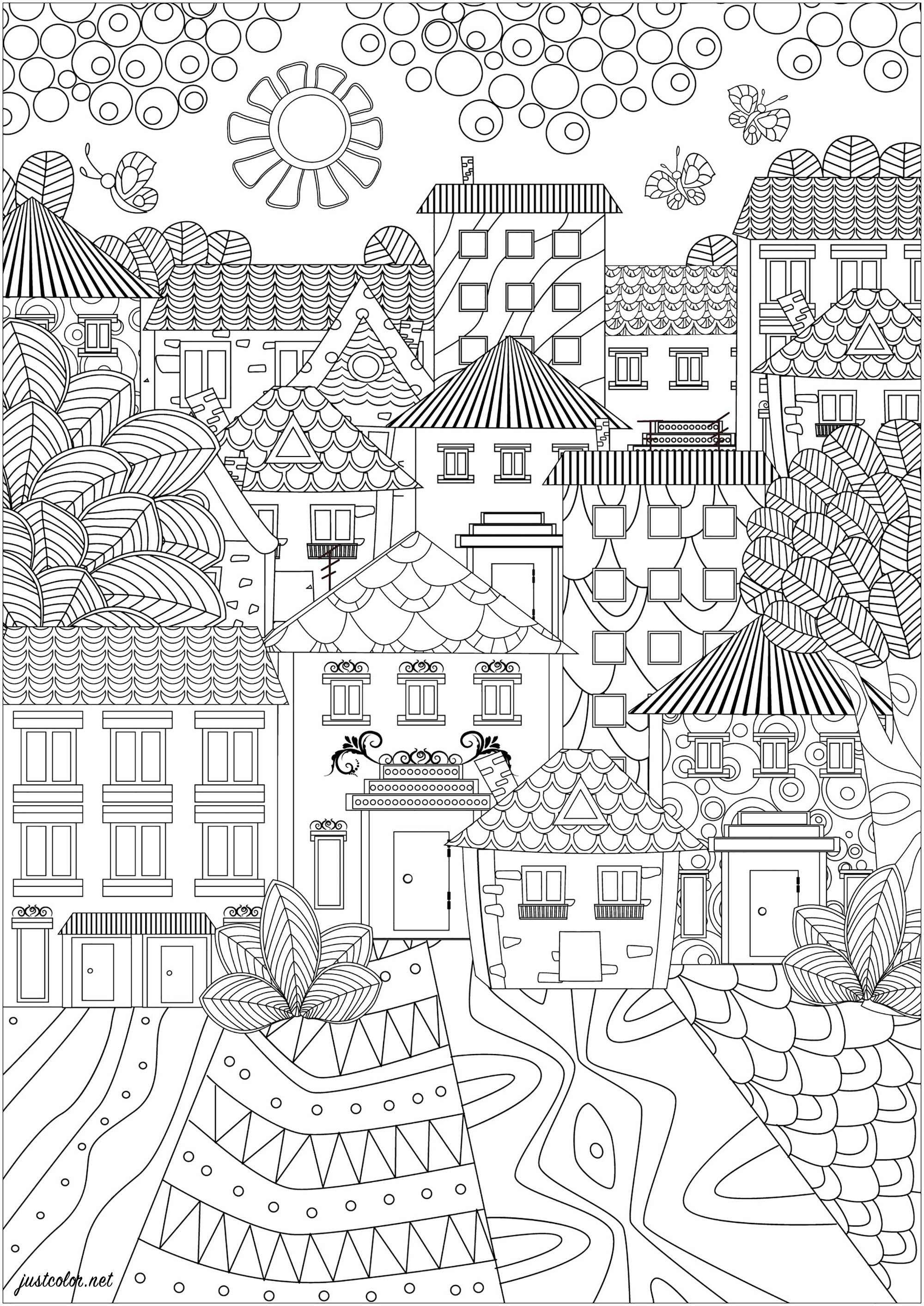 city coloring pages printable jpg