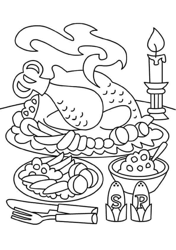 thanksgiving food coloring pages printable jpg