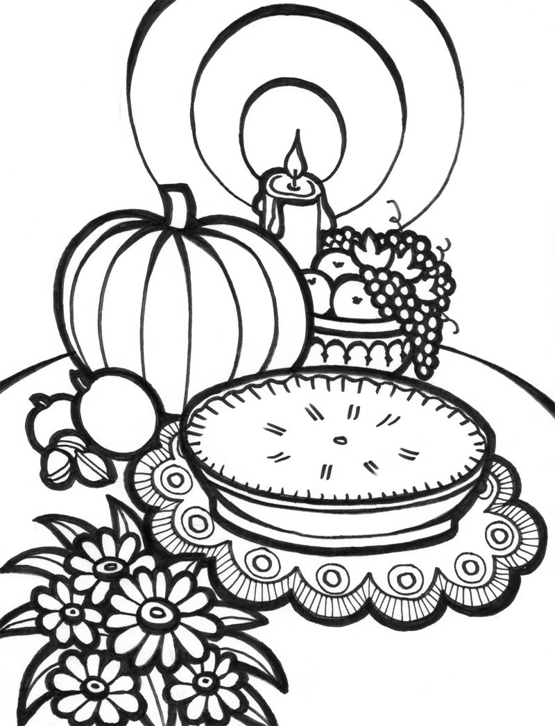 thanksgiving food coloring pages printable jpg