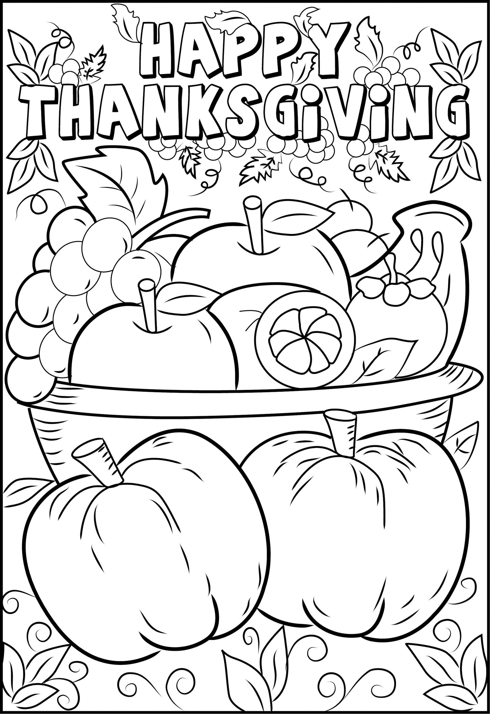 thanksgiving food coloring pages printable jpg