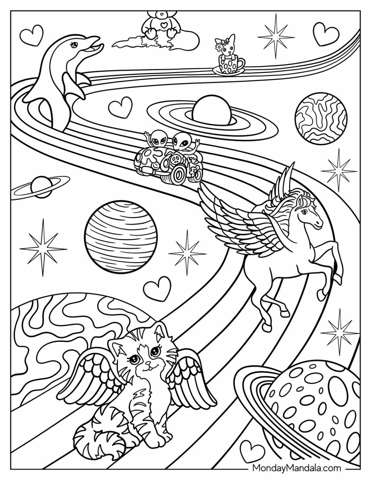 free lisa frank coloring pages for kids printable jpg