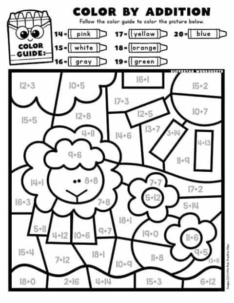 color by number addition printable jpg