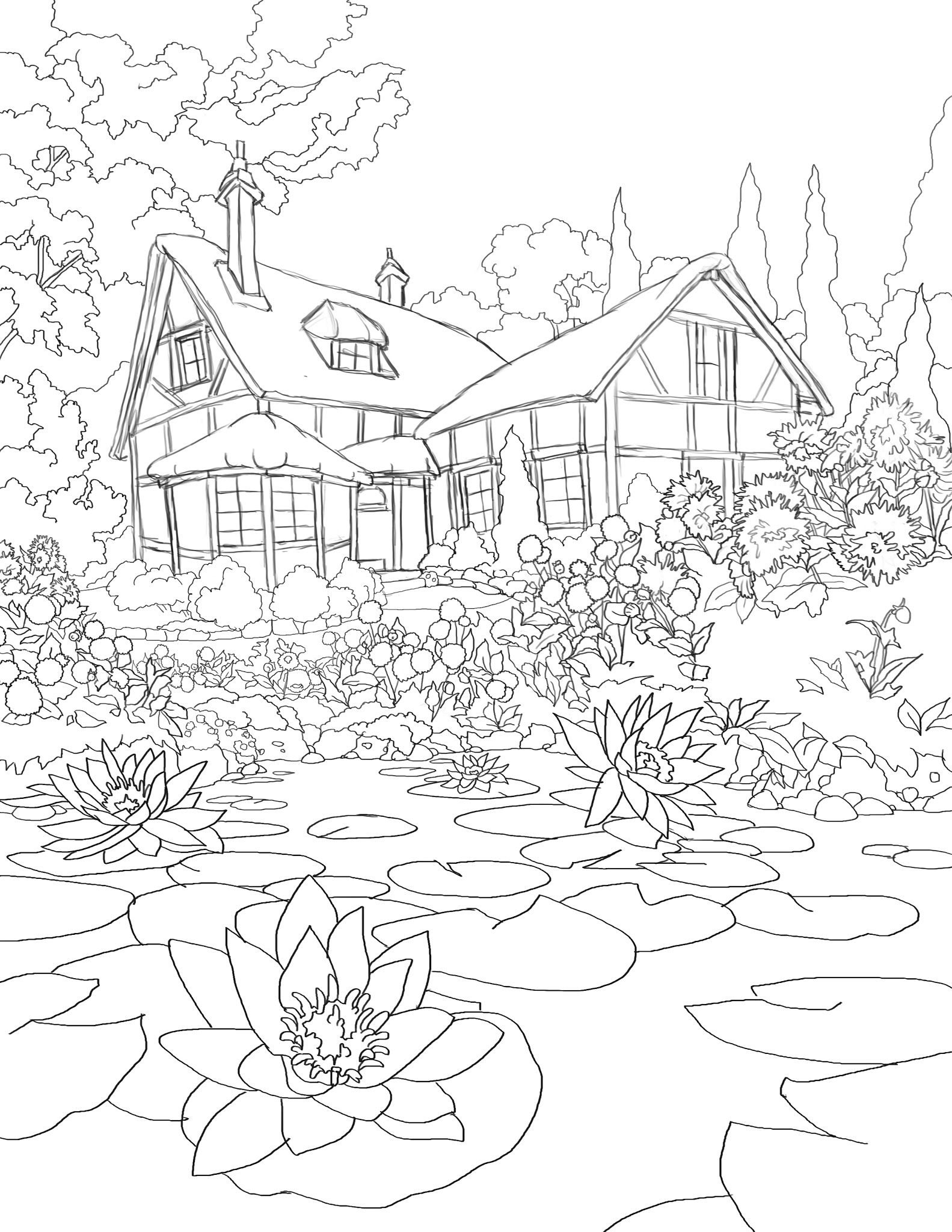 free house coloring pages for kids printable jpg