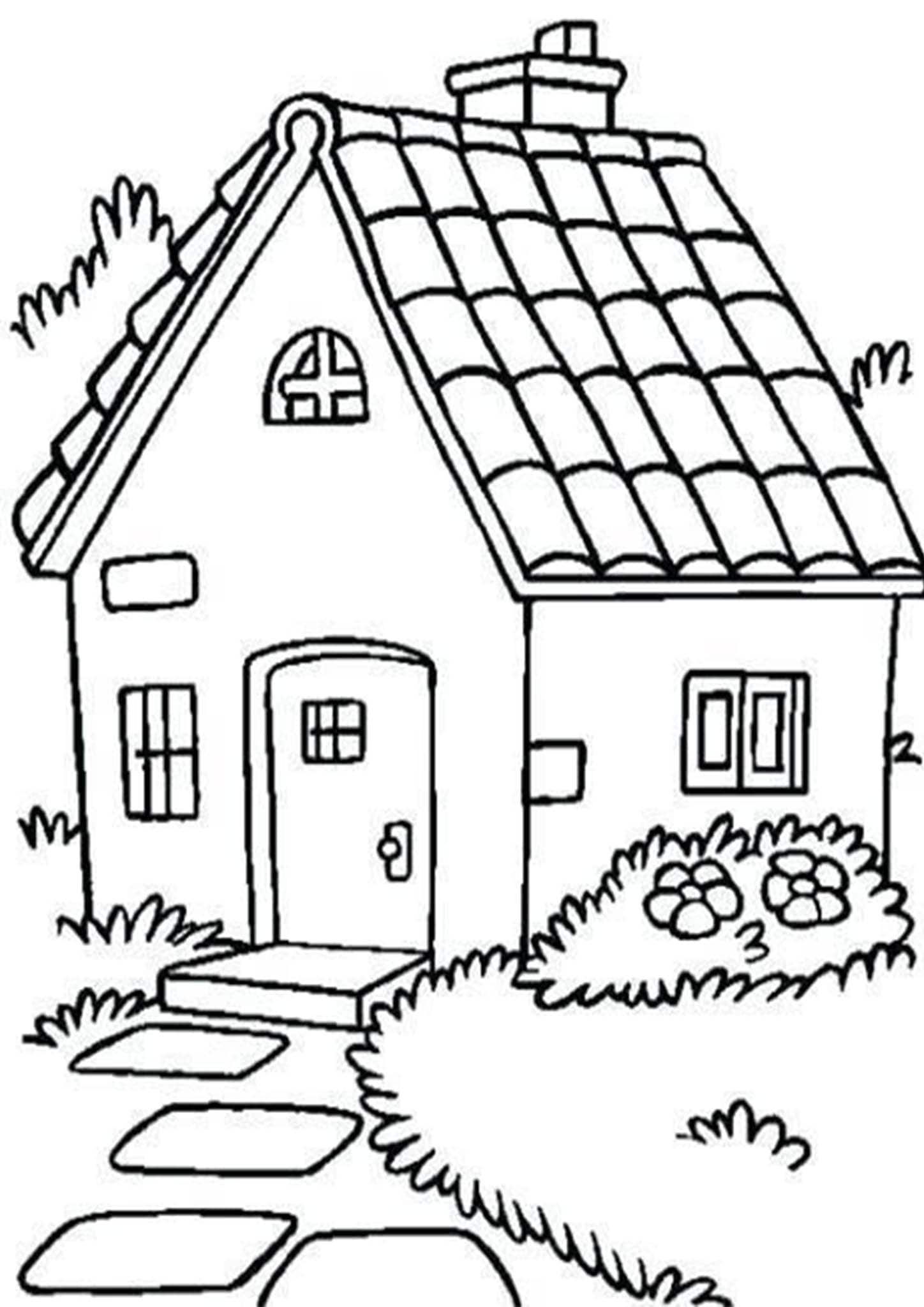 free house coloring pages for kids printable jpg