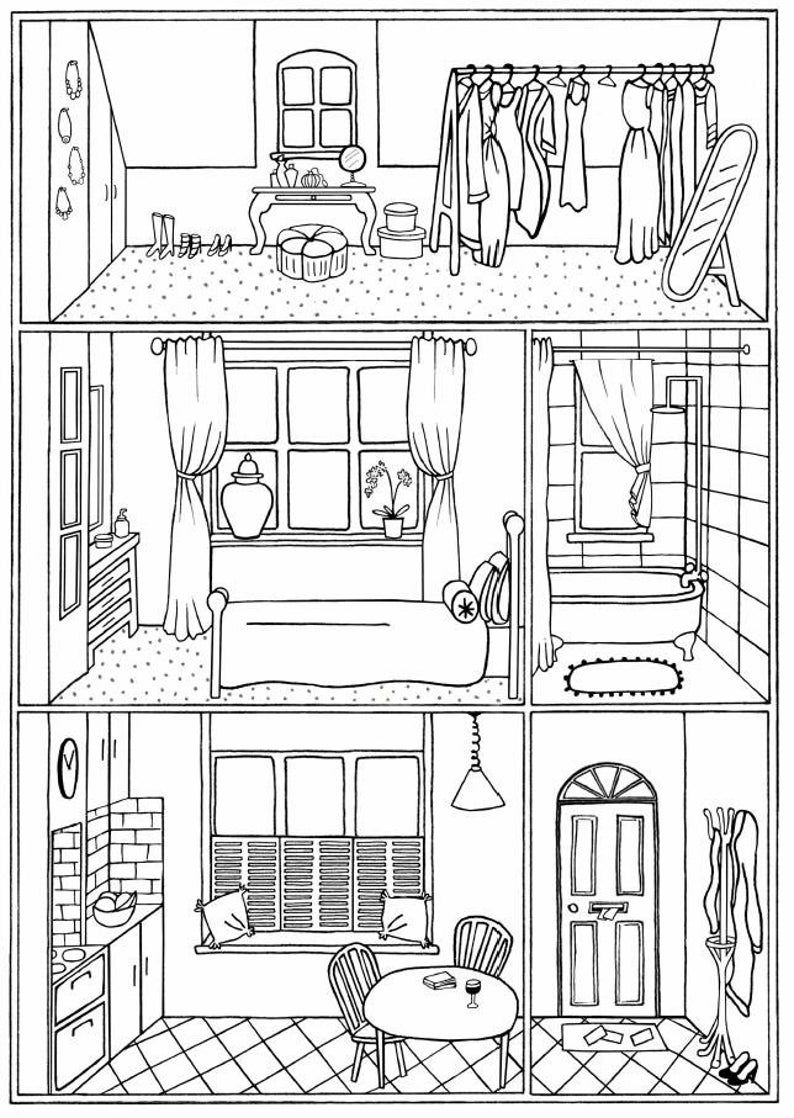 free house coloring pages for kids printable jpg