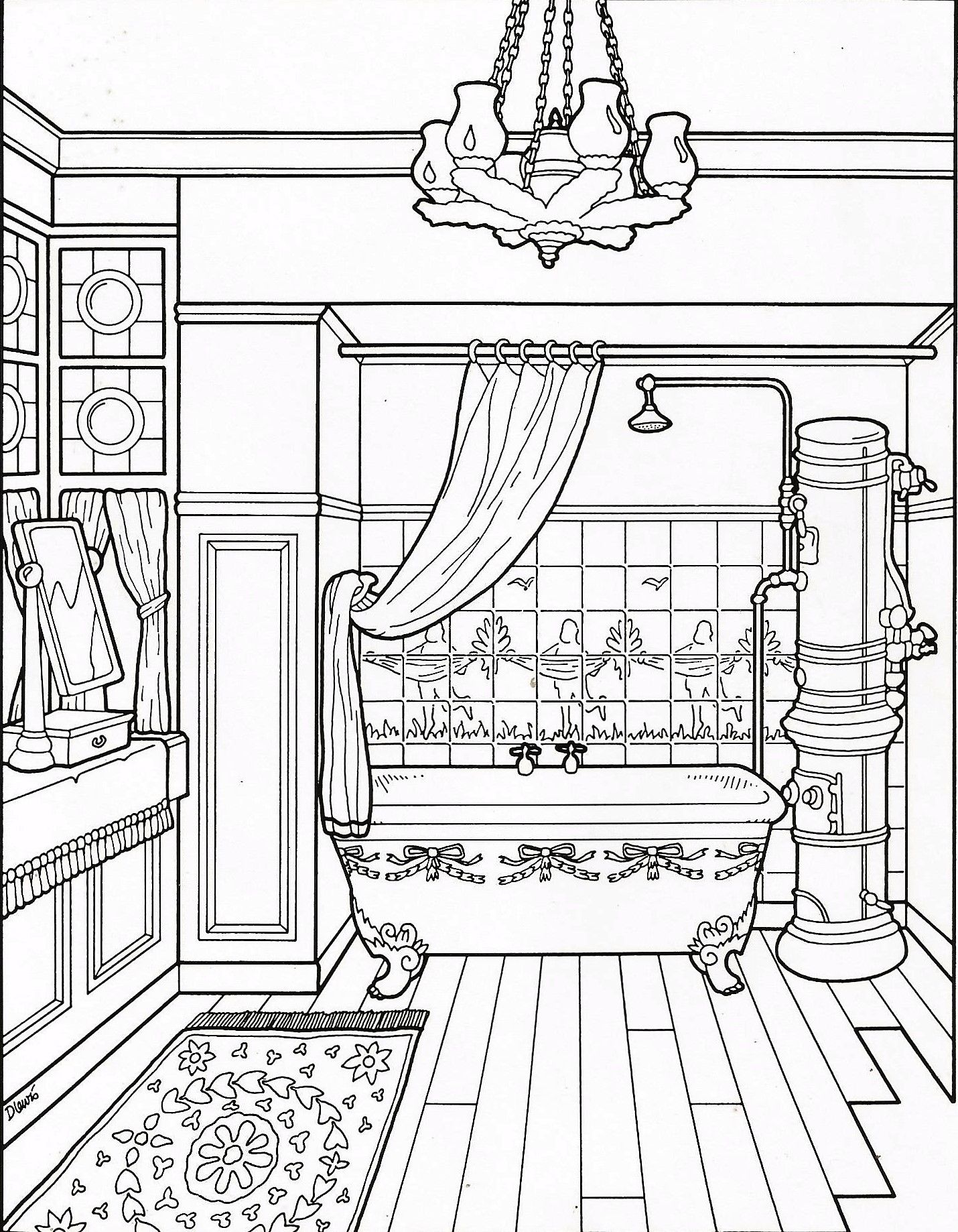 118 Free House Coloring Pages for Kids Printable 4