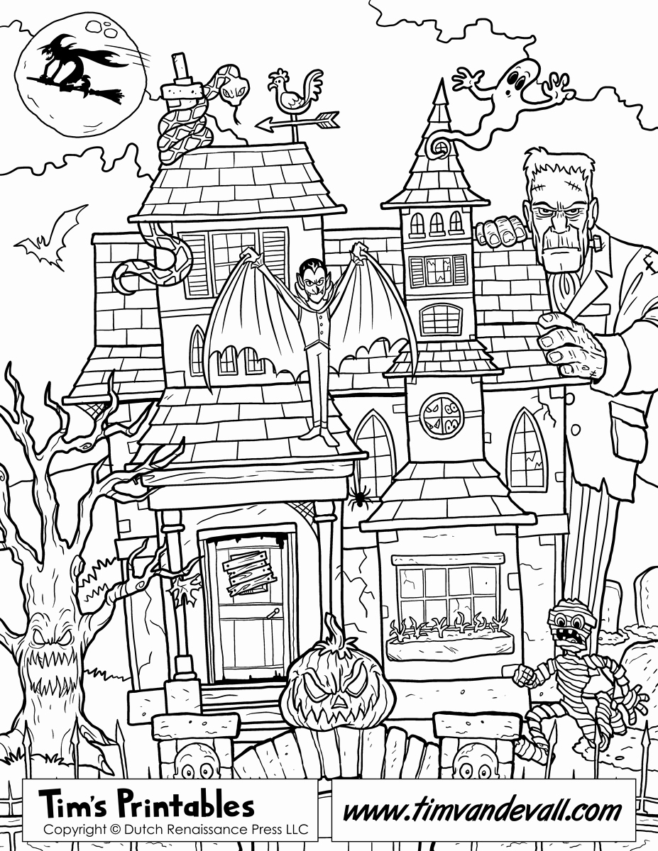 free house coloring pages for kids printable jpg