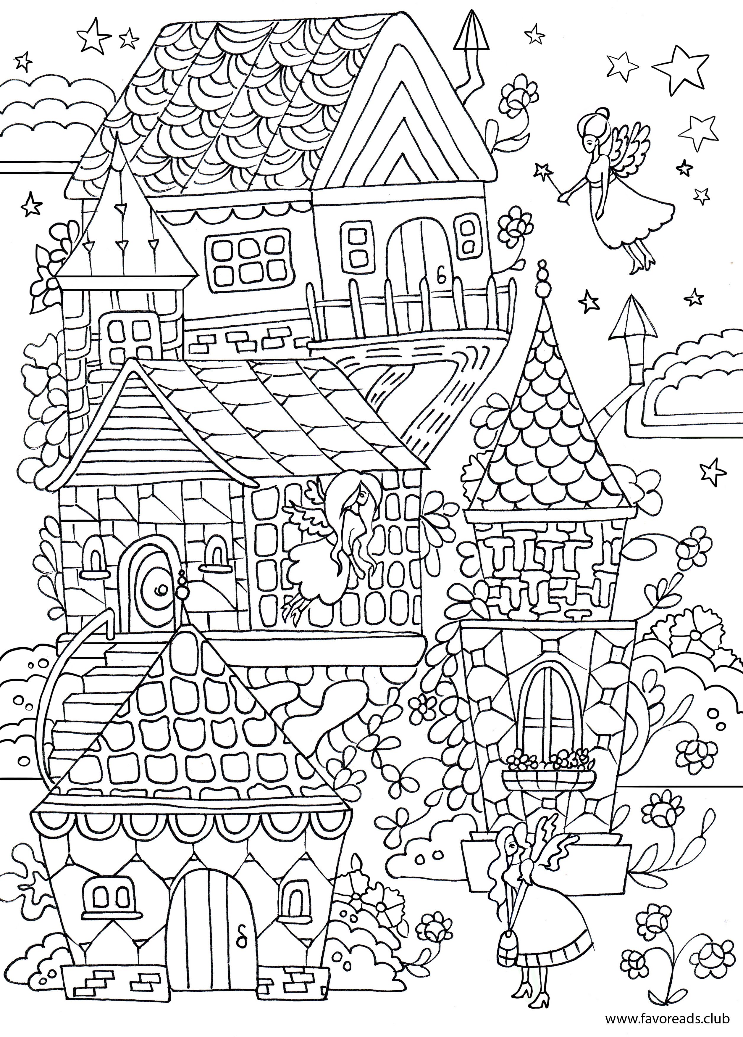 free house coloring pages for kids printable jpg