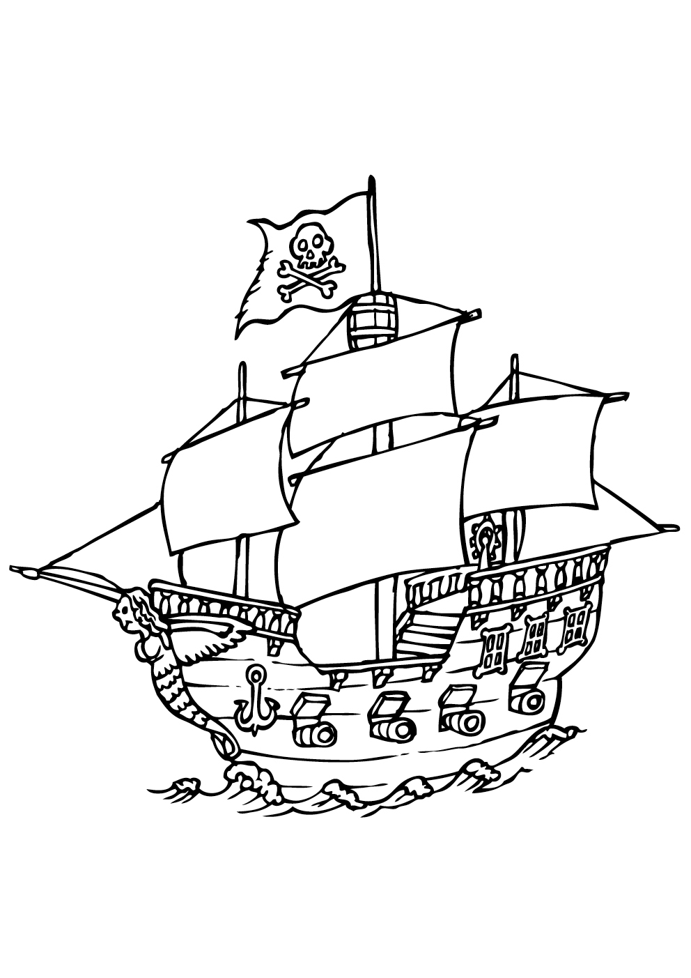 134 Free Pirate Coloring Pages For Kids Printable 9