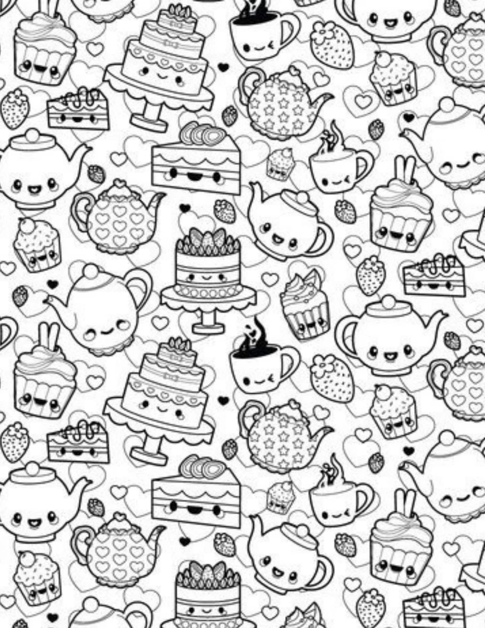 kawaii coloring pages printable jpg