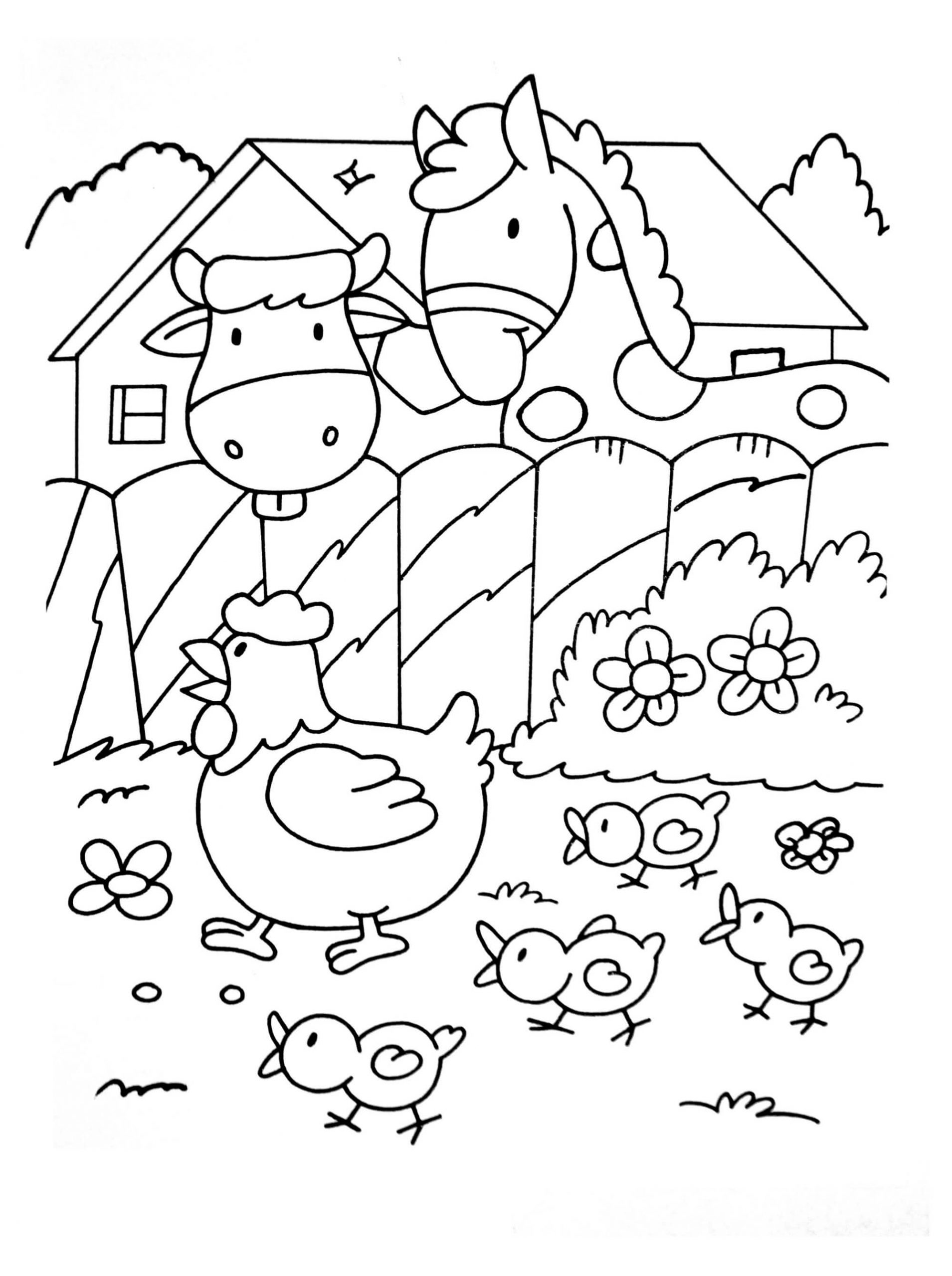 fun farm animal coloring pages printable jpg