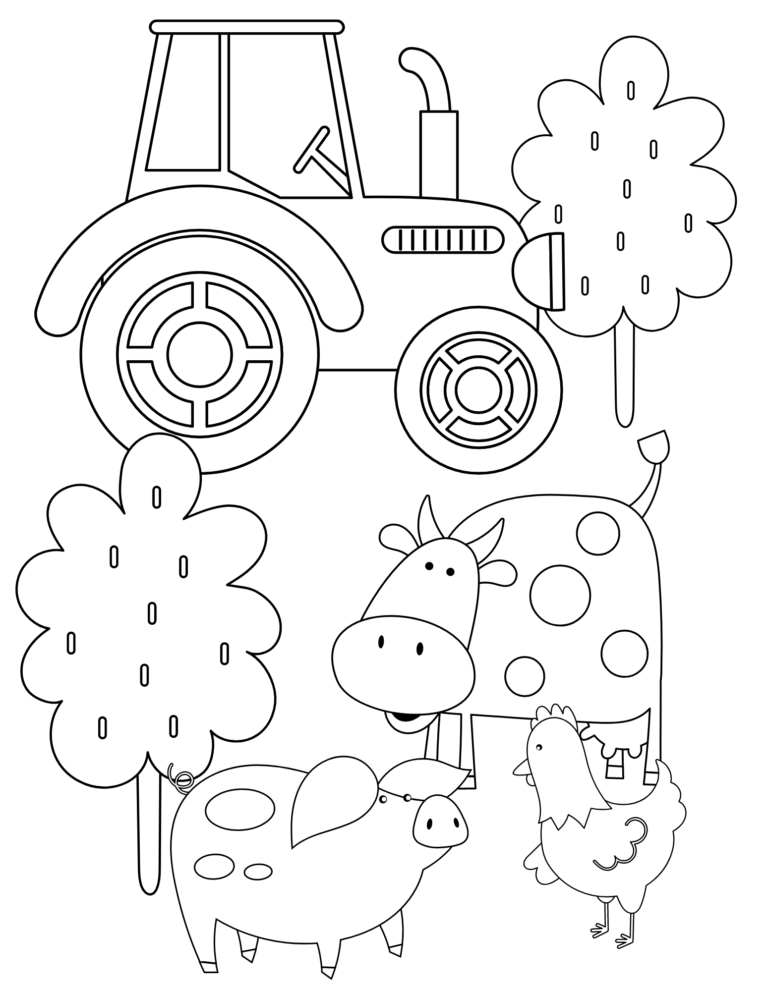 fun farm animal coloring pages printable jpg