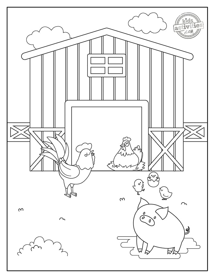 fun farm animal coloring pages printable jpg