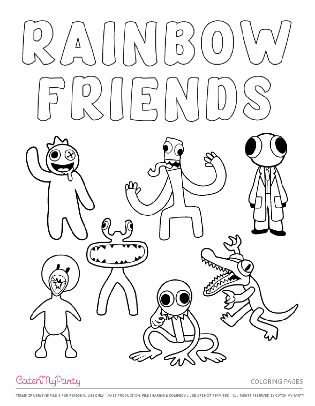 vibrant rainbow friends coloring pages printable jpg