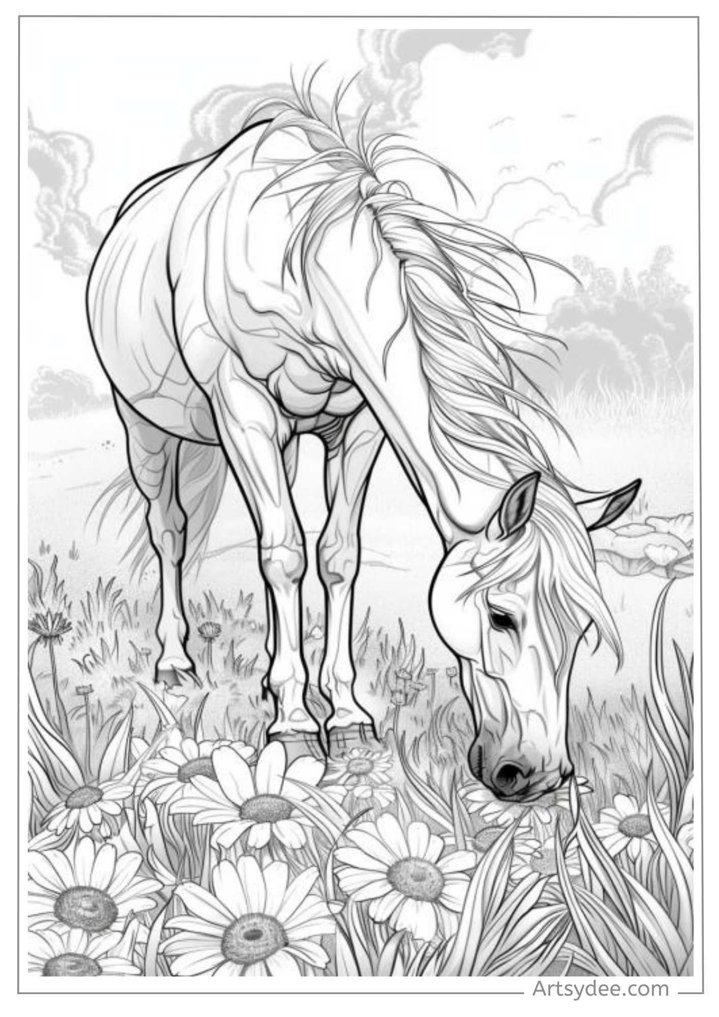 59 Majestic Draft Horse Coloring Pages Printable