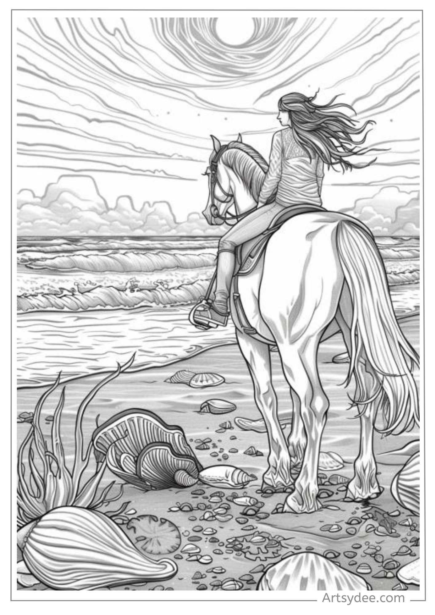 65 Fun and Free Horse Coloring Pages for Kids Printable