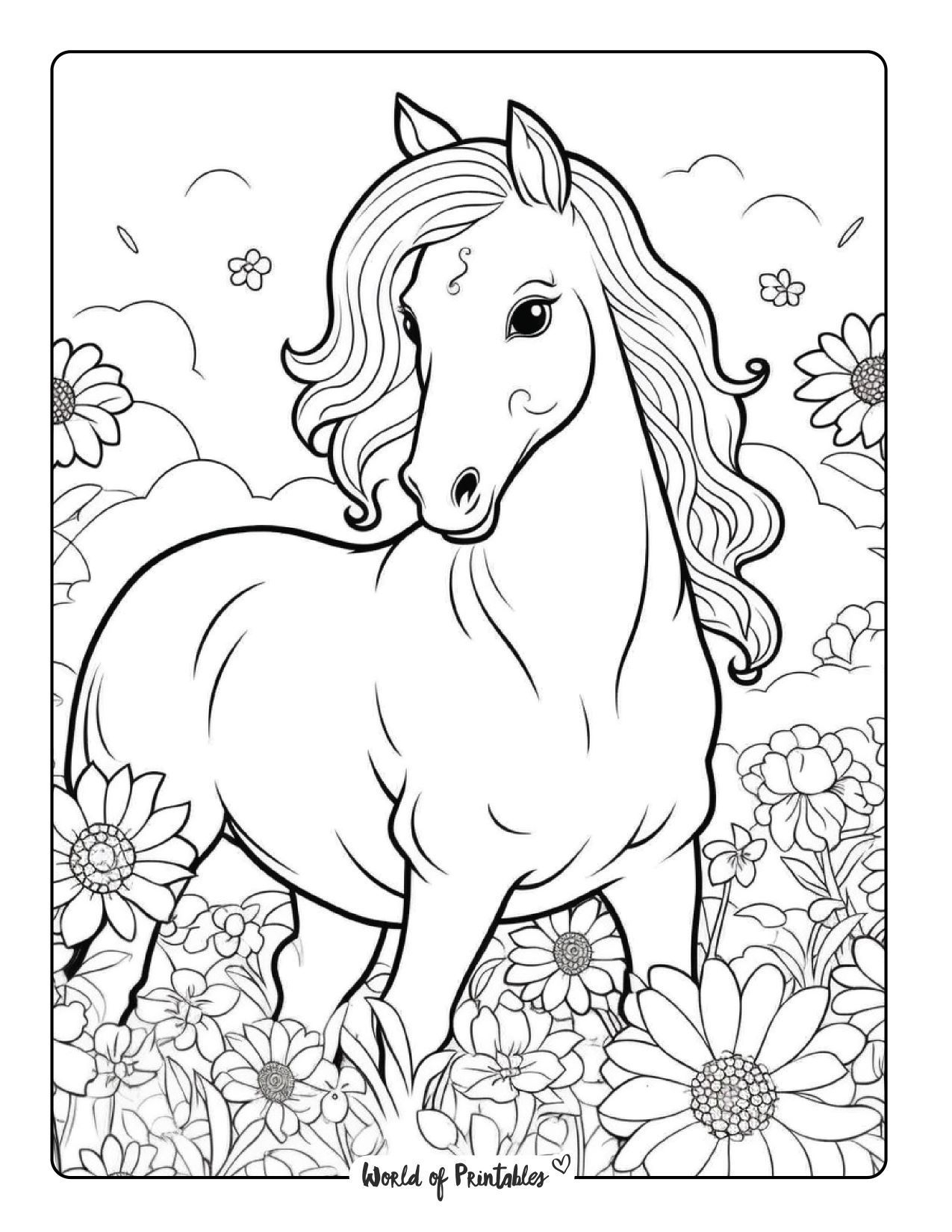 72 Challenging Horse Coloring Pages Hard Printable