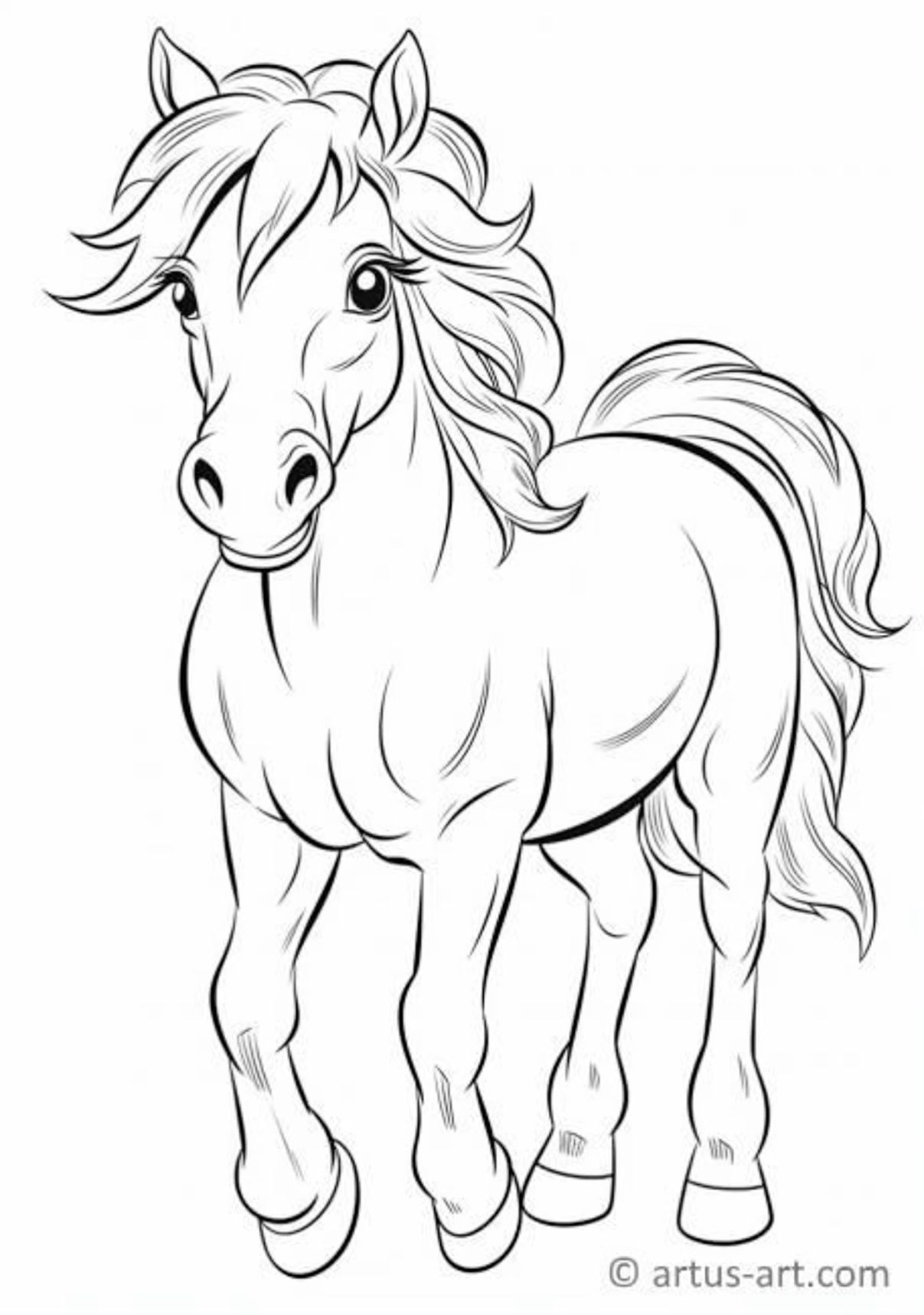 74 Fun Horse Coloring Pages for Kids Printable