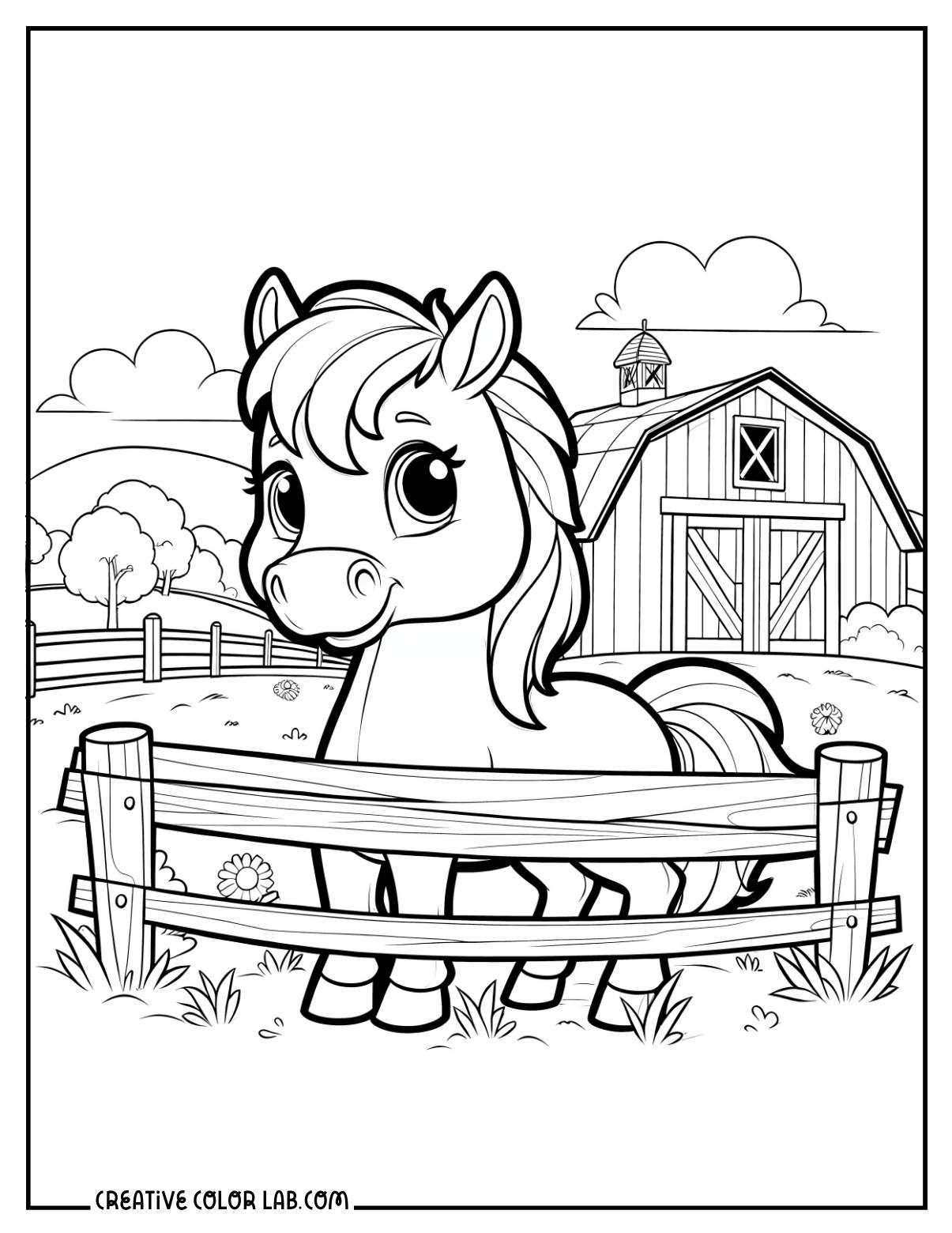 76 Exciting Spirit Horse Coloring Pages for Kids Printable