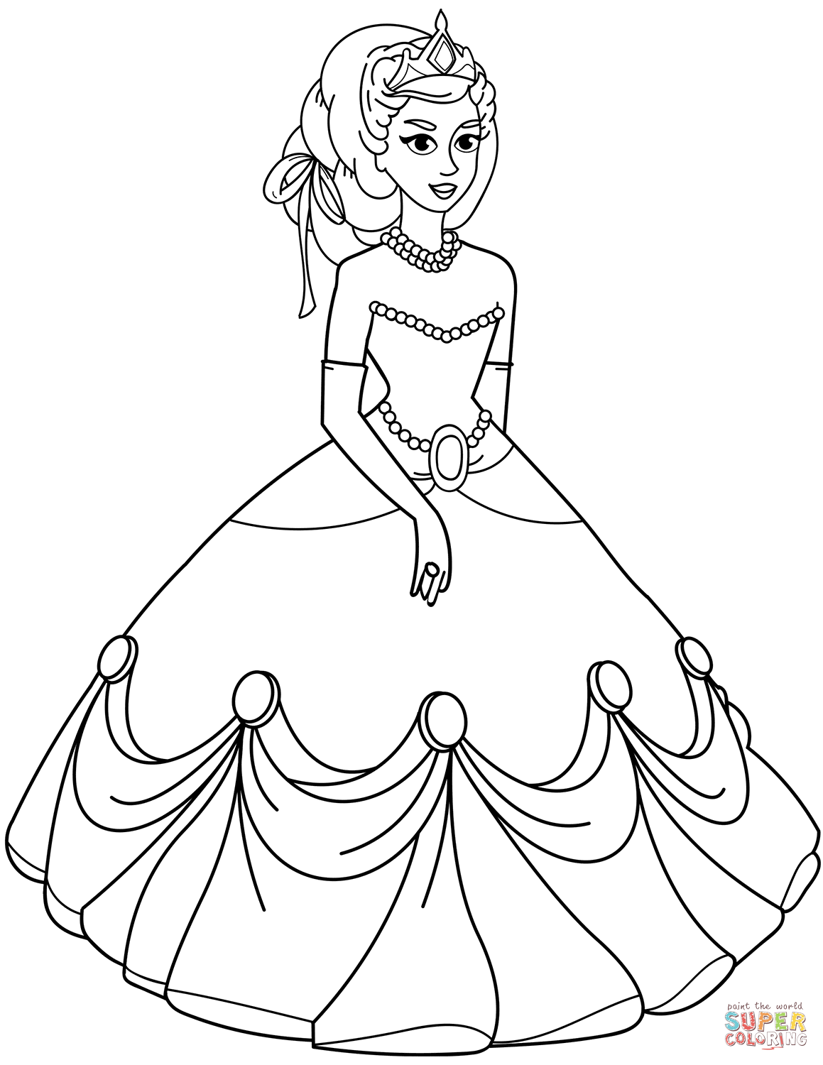 dazzling dress coloring pages printable jpg