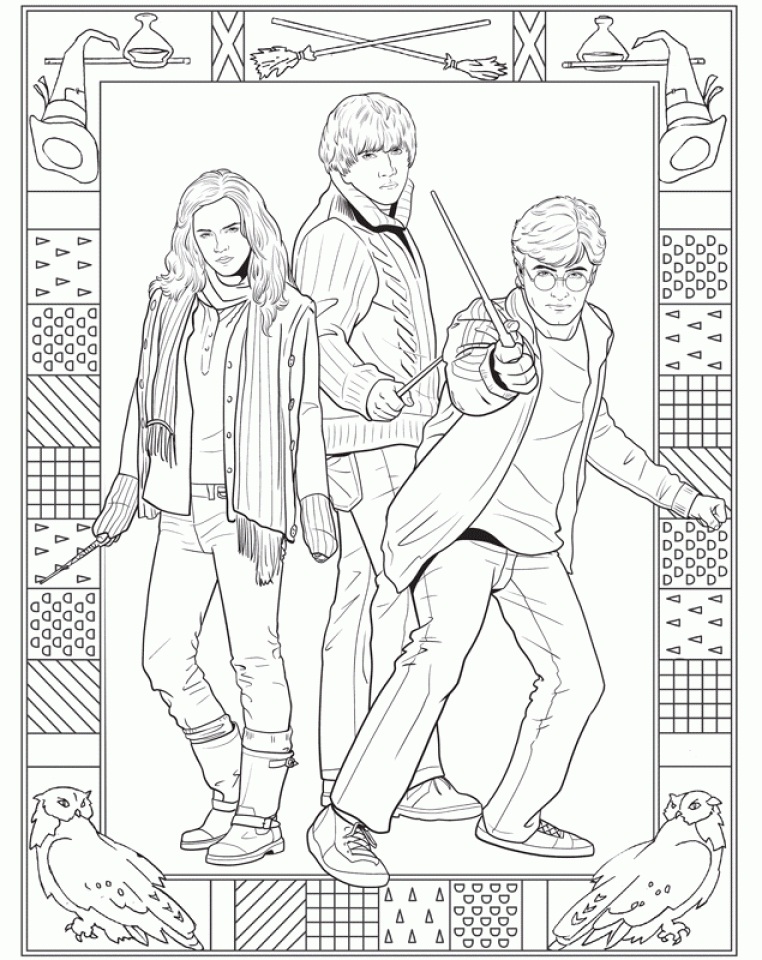 harry potter coloring pages printable magic jpg